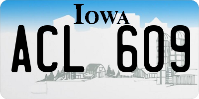 IA license plate ACL609