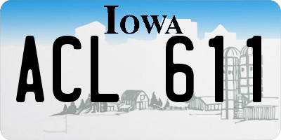 IA license plate ACL611