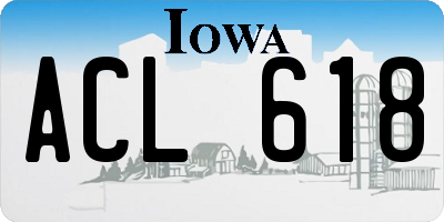 IA license plate ACL618