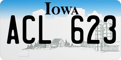 IA license plate ACL623