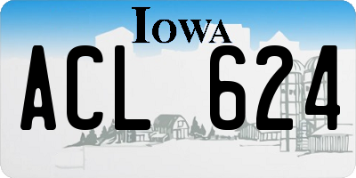 IA license plate ACL624
