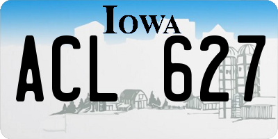 IA license plate ACL627