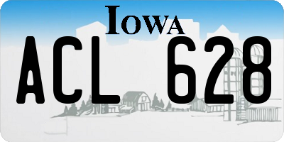 IA license plate ACL628