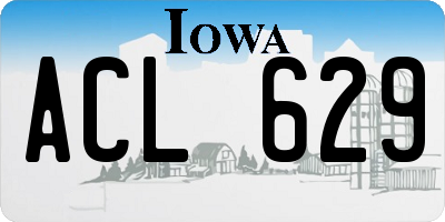 IA license plate ACL629