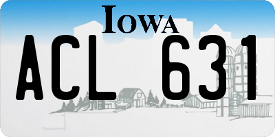 IA license plate ACL631