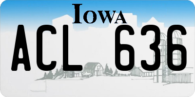 IA license plate ACL636