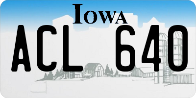 IA license plate ACL640