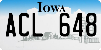 IA license plate ACL648