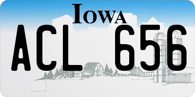 IA license plate ACL656