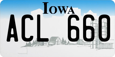 IA license plate ACL660