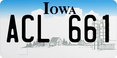IA license plate ACL661
