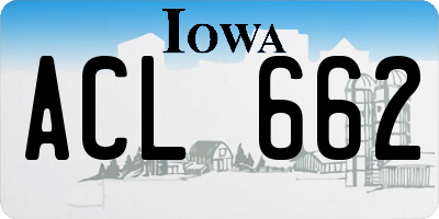 IA license plate ACL662
