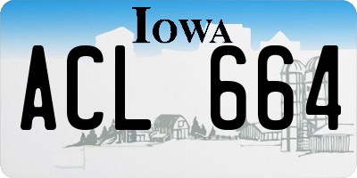 IA license plate ACL664