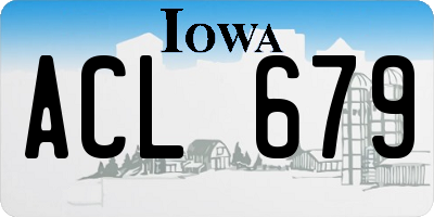 IA license plate ACL679