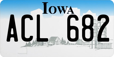 IA license plate ACL682