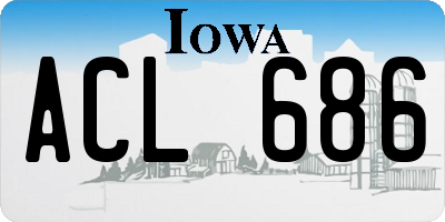 IA license plate ACL686