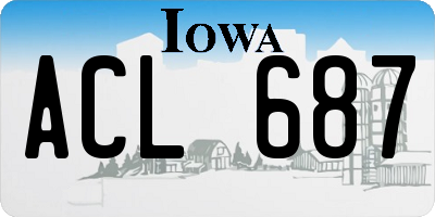 IA license plate ACL687