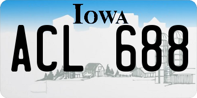 IA license plate ACL688