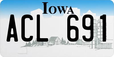 IA license plate ACL691