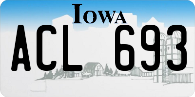 IA license plate ACL693