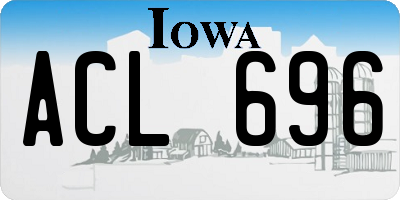 IA license plate ACL696