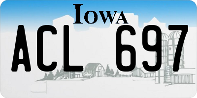 IA license plate ACL697