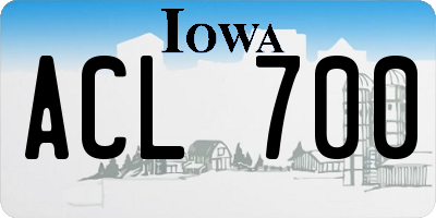 IA license plate ACL700