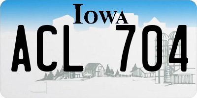 IA license plate ACL704