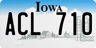 IA license plate ACL710