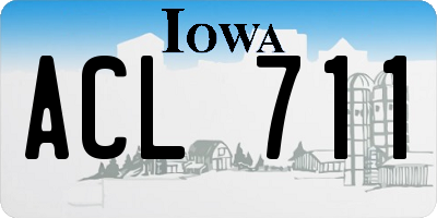 IA license plate ACL711
