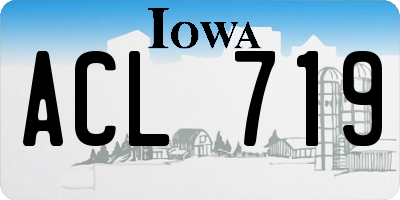 IA license plate ACL719