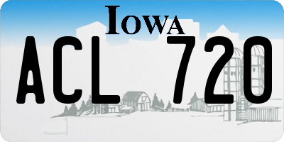 IA license plate ACL720