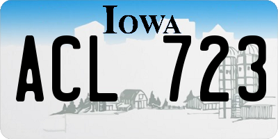 IA license plate ACL723