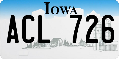 IA license plate ACL726