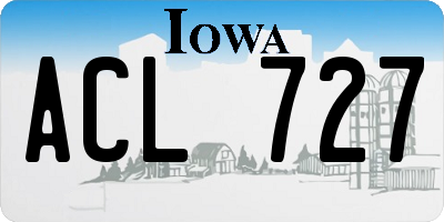 IA license plate ACL727