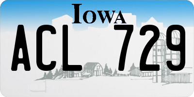 IA license plate ACL729