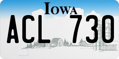 IA license plate ACL730