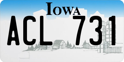 IA license plate ACL731