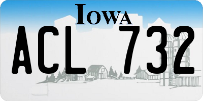 IA license plate ACL732