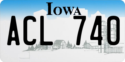 IA license plate ACL740
