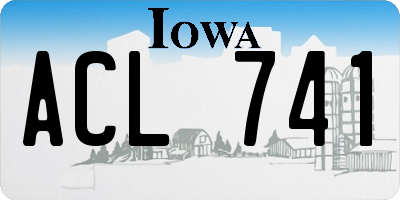 IA license plate ACL741