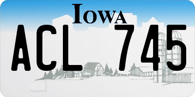 IA license plate ACL745