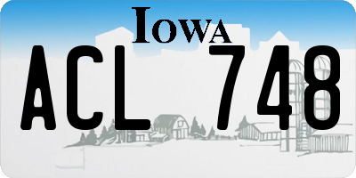 IA license plate ACL748