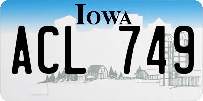 IA license plate ACL749