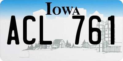 IA license plate ACL761