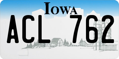 IA license plate ACL762