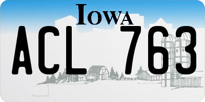 IA license plate ACL763