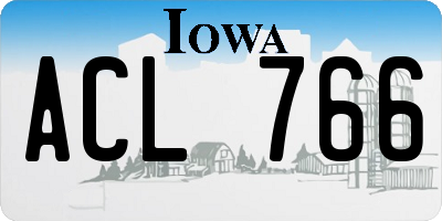 IA license plate ACL766