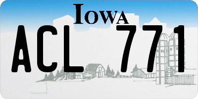 IA license plate ACL771