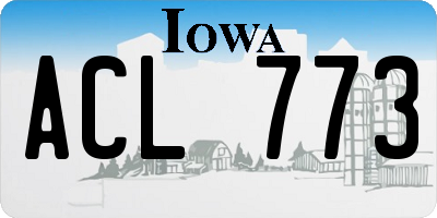 IA license plate ACL773